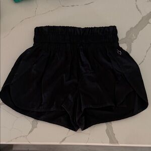 Free People Black High-Waist Athletic Shorts